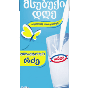 ულტრაპასტერიზებული ულაქტოზო რძე „მსუბუქი დღე“ სანტე 1 ლ.