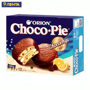 შოკოლადის ბისკვიტი "Choco Pie Chocochip" ფორთოხლის გემო 30გრ. 12 ცალიანი