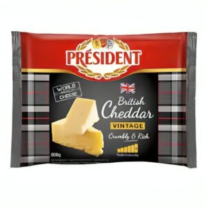 ყველი ჩედარი პრეზიდენტი თეთრი VINTAGE 48% 200გრ