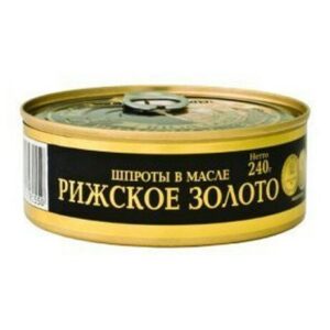 თევზის კონსერვი /Gama/ "Riga Gold" შპროტი ზეთში 240 გრ