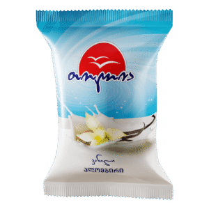 ნაყინი თოლია ჭიქაში ვანილით